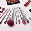 10pcs Silver Makeup Brushes Set Powder Foundation Blush Contour Concealer Eye Shadow Eyebrow Cosmetic Make Up Brush Tool view 2
