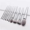 10pcs Silver Makeup Brushes Set Powder Foundation Blush Contour Concealer Eye Shadow Eyebrow Cosmetic Make Up Brush Tool view 4