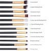12Pcs Eyeshadow Makeup Brushes Set Concealer Eye Shadow Blending Eyeliner Rose Gold Makeup Brush view 2