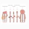 5 In 1 Portable Retractable Makeup Brushes For Foundation Eyebrow Lip Eyeshadow Loose Powder Cosmetic Set Makeup Brush Tools view 4