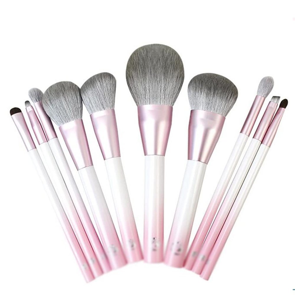 10pcs Professional Makeup Brushes Set Goat Hair Flat Powder Brush Makeup Brushes Make Up Brush