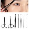 07/10/16.18 PCs Manic Door Cutters Nail Clipper Set Household Stainless Steel Ear Spoon Nail Cutter Pedicure Nail Scissors Tool (Color : Black Size : 18pcs) (Black 18pcs) view 4