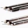 3pcs Makeup Brushes Metal Double Ended Blending Eyebrow Eyeshadow Eyeliner Eye Brow Concealer Makeup Brush Set Kit Tools view 2