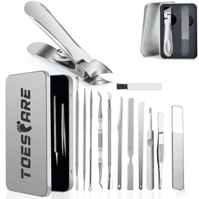 13pcs Ingrown Toenail Tool Kit Nail Clippers for Men/Women - Professional Ingrown Toenail Removal Kit for Podiatry Kit and Pedicure