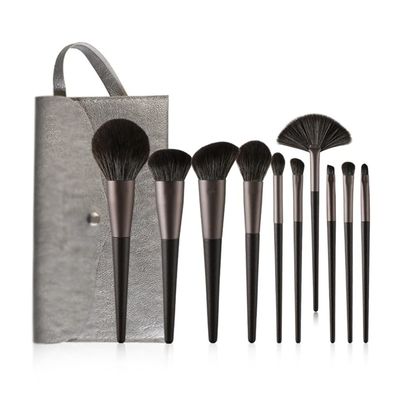 10Pcs Makeup Brushes Set Professional Natural Goat Hair Brushes Foundation Powder Contour Eyeshadow Make Up Brushes