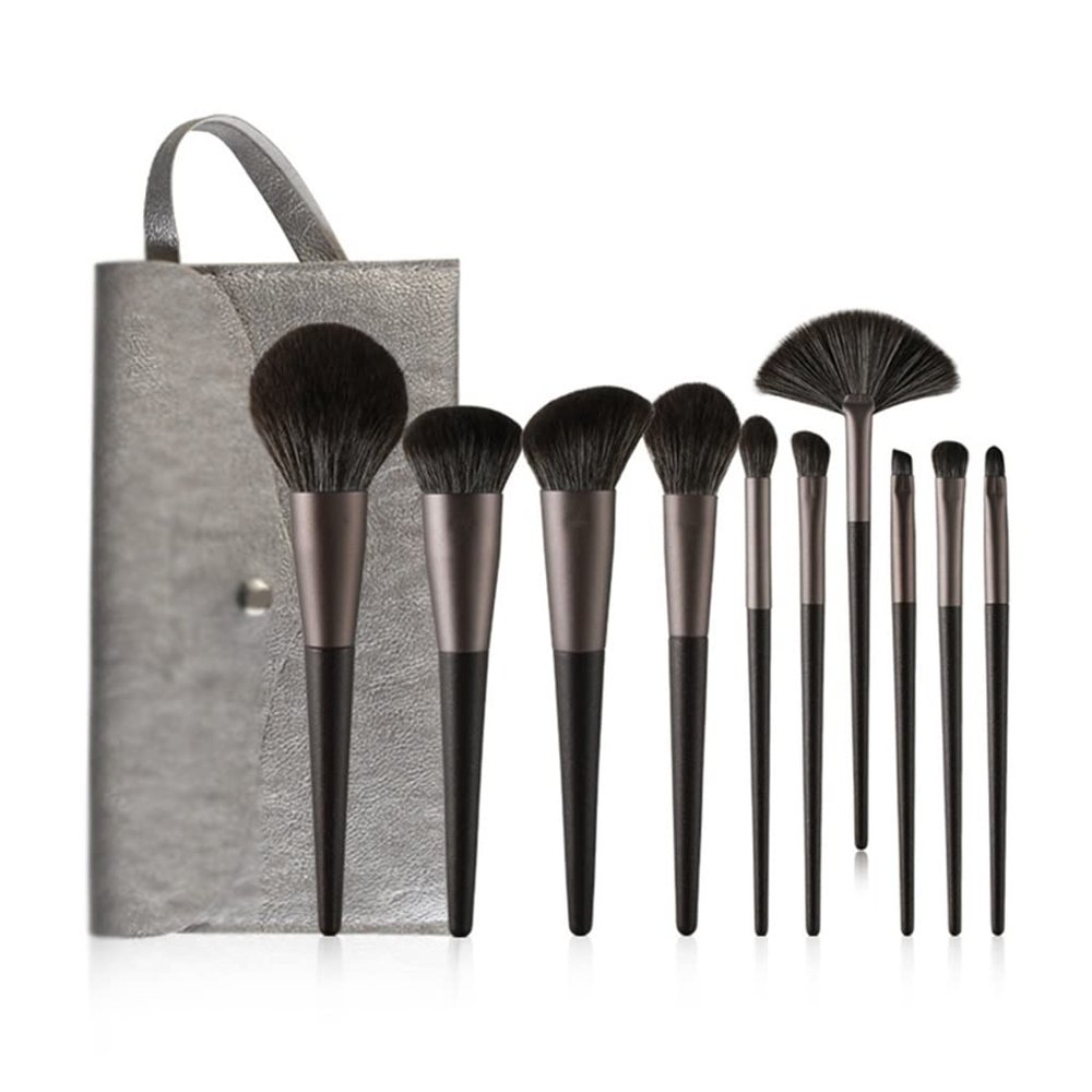 10Pcs Makeup Brushes Set Professional Natural Goat Hair Brushes Foundation Powder Contour Eyeshadow Make Up Brushes