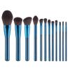 12 Pcs Blue Brilliant Colour Make-up Brush Litchi Pattern Tie-up Hard Package Make-up Kit Brushes Cosmetic Tool view 1