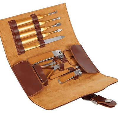 10pcs Set Di Manicure in Pelle Cure for Unghie for Le Pedicure Manicure Personale Set Di Toelettatura (Color : A Size : 10PCS) (A 10PCS)