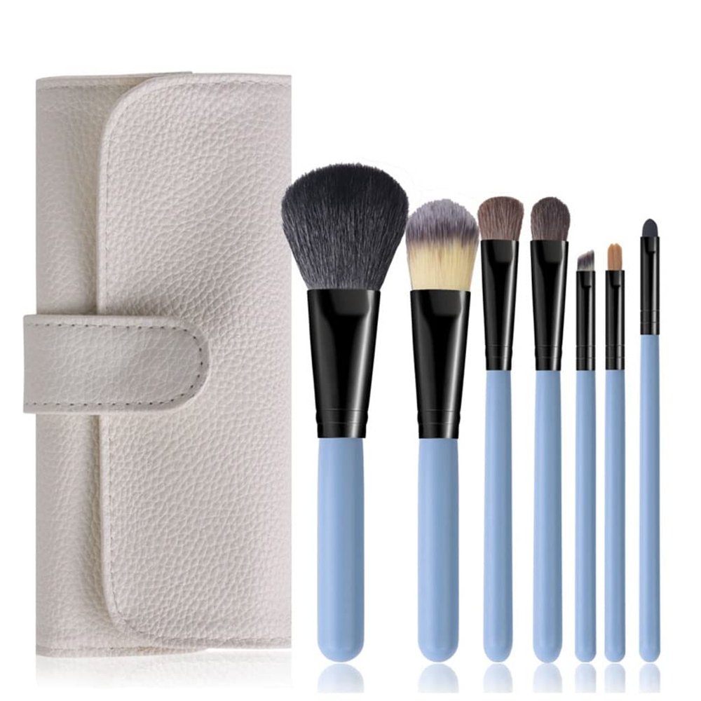 7pcs Makeup Brushes Powder Foundation Blusher Cosmetics Tools Goat Hair