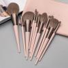 11Pcs Makeup Brushes Set with Bag Powder Contour Highlighting Eyeshadow Blending Eye Brow Eyeliner Make Up Tool Brush view 2