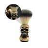 FRCOLOR 1pc Beard Brush Handle Hair Shaving Brush for Men Skull Design for Daily Grooming for Father Day and Special Occasions view 1