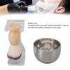 3 PCS Men Shaving Brush Set Acrylic Brush Holder Bubble Bowl Gentle Nylon Bristles Shave Kit Shave Brush Holder Bowl Set Shaving Brush Bubble Bowl Kit view 4