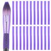 GORGECRAFT 100Pcs Makeup Brushes Pen Guard Protector 4.7 inch Purple Expandable Mesh Sleeve Covers Reusable Make Up Brushes Sheath Mesh Netting Protector Cover for Cosmetic Brushes Travel Paint Brush view 1