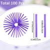GORGECRAFT 100Pcs Makeup Brushes Pen Guard Protector 4.7 inch Purple Expandable Mesh Sleeve Covers Reusable Make Up Brushes Sheath Mesh Netting Protector Cover for Cosmetic Brushes Travel Paint Brush view 2