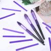 GORGECRAFT 100Pcs Makeup Brushes Pen Guard Protector 4.7 inch Purple Expandable Mesh Sleeve Covers Reusable Make Up Brushes Sheath Mesh Netting Protector Cover for Cosmetic Brushes Travel Paint Brush view 4