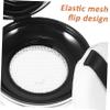 COOPHYA Loose Powder Containers Blush Powder Case Small Powder Puff Powder Container with Mirror and Puff Empty Powder Container Powder Puffs Body Powder Plastic Travel Cosmetic Powder Box view 4