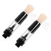 Beaupretty 2pcs Portable Refillable Loose Powder Brush Press Type Makeup Applicator for Travel Versatile Use for Women Beginners for Loose Powder Blush and Highlighter view 1