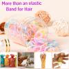 2000 PCS Soft Elastic Mini Hair Ties, Ponytail Hair Accessories with Topsy Tail Tools for Girls (Colors) view 2