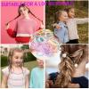 2000 PCS Soft Elastic Mini Hair Ties, Ponytail Hair Accessories with Topsy Tail Tools for Girls (Colors) view 4