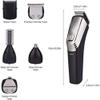Easy hair clipper Professional Hair Clippers cordless Haircut Hair Trimmer Adult Hair Cutting Machine Styling 6 In 1 Wireless Hair Clipper Shaving Machine Beard Trimmer Nose And Eyebrow Razor Men's El view 3