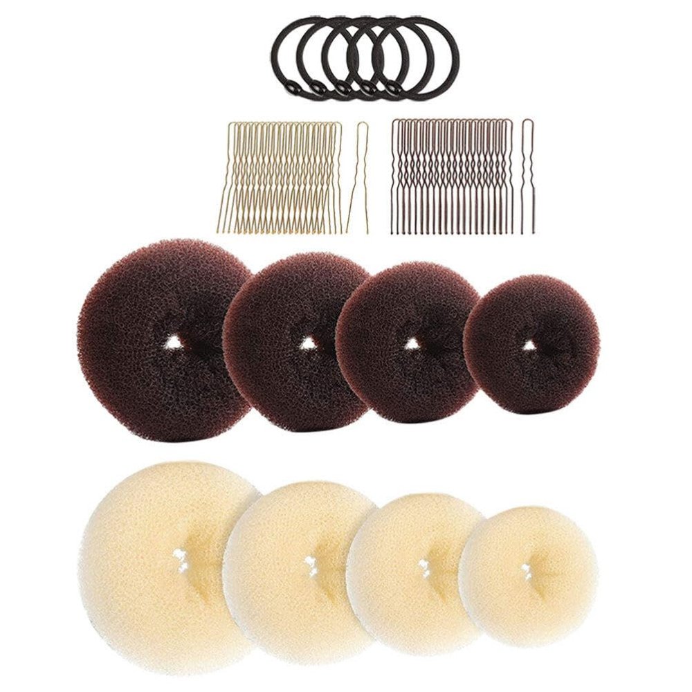 Beaupretty 1set Donut Hair Bun Makers U-shaped and Hair Ties for Easy Updos Versatile Styling Tool for Women and Girls Comfortable and Efficient