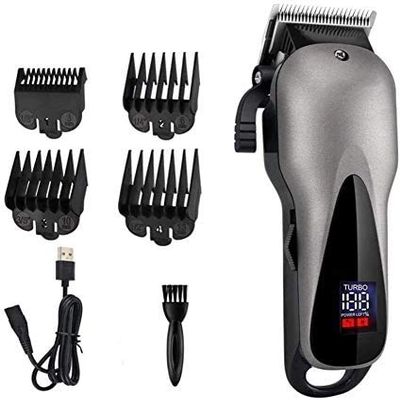Easy hair clipper Professional Hair Clippers Cordless Haircut Easy to Use Hair Clipper Hair Clipper Trimmer USB Rechargeable Professional Electric Hair Clipper Cutting Kit LED Display Men's Child Hair