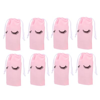 100 Pcs Beam Storage Bag Eyelash Holder Case Organizer Eyelash Extension Zipper Organizer Bags Pink, Pink, 15x10cm