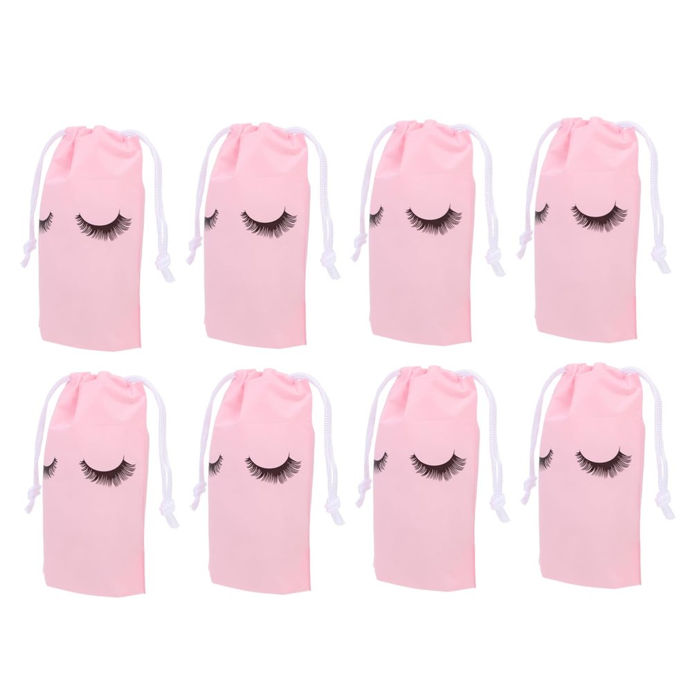 100 Pcs Beam Storage Bag Eyelash Holder Case Organizer Eyelash Extension Zipper Organizer Bags Pink, Pink, 15x10cm