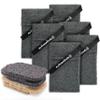 myHomeBody Soap Pocket Exfoliating Pouch, Body Scrubber Sponge, Exfoliator for Bath, Shower or Leftover Bits Saver, Graphite Gray, 6 Pack + 6 Lift Pads view 1