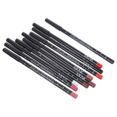FRCOLOR 12 Colors Lip Liner Makeup Pencil Lip Shaping Eye Liner Pen Water Resistant for Women