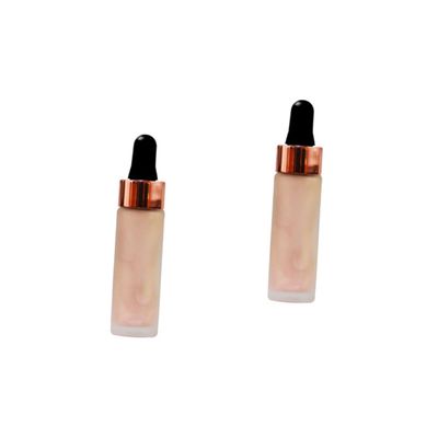 FRCOLOR 2pcs Illuminating Highlight Drops Liquid Enhancer Matte Highlighter Glitter Eyeshadow Shimmer Makeup for Nightclub (dc004-)