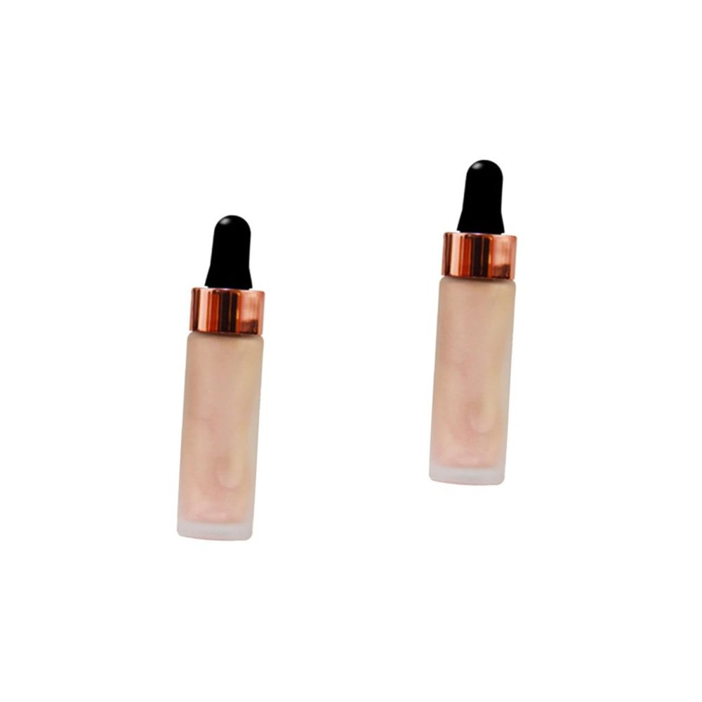 FRCOLOR 2pcs Illuminating Highlight Drops Liquid Enhancer Matte Highlighter Glitter Eyeshadow Shimmer Makeup for Nightclub (dc004-)