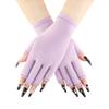 COOLJOB Anti-UV Gloves for Nail Lamp, Professional UPF50+ UV Protection Glove for Manicures, Art Skin Care Fingerless, Women Men Protect Hands from Sun and Nail Dryer Harm, Purple, 1 Pair view 1