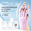 COOLJOB Anti-UV Gloves for Nail Lamp, Professional UPF50+ UV Protection Glove for Manicures, Art Skin Care Fingerless, Women Men Protect Hands from Sun and Nail Dryer Harm, Purple, 1 Pair view 3