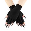 COOLJOB Anti-UV Gloves for Nail Lamp, Professional UPF50+ UV Protection Glove for Manicures, Art Skin Care Fingerless, Women Men Protect Hands from Sun and Nail Dryer Harm, Black, 1 Pair