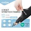 COOLJOB Anti-UV Gloves for Nail Lamp, Professional UPF50+ UV Protection Glove for Manicures, Art Skin Care Fingerless, Women Men Protect Hands from Sun and Nail Dryer Harm, Black, 1 Pair view 2