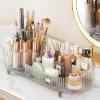 Rotating Makeup Organizer for Vanity with Brush Holder, Cosmetic Makeup Storage Organizer, Large Spinning Makeup Skincare Organizer, Countertop Makeup Perfume, Lotions Display Case (Transparent) view 1