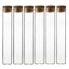 12Pcs 30ML 1OZ Mini Glass Bottles Small Tubes Jars Test Tube with Cork Stopper Wish Bottles Message Bottles Tiny Glass Vials Jars for DIY Craft Decoration Party Favors Scientific Experiments view 1