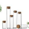 12Pcs 30ML 1OZ Mini Glass Bottles Small Tubes Jars Test Tube with Cork Stopper Wish Bottles Message Bottles Tiny Glass Vials Jars for DIY Craft Decoration Party Favors Scientific Experiments view 4