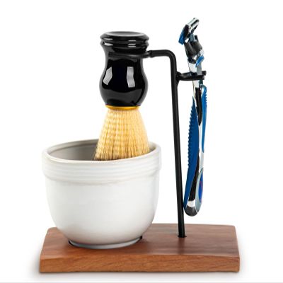 dgudgu Safety Razor Shave Kit Mens Shaving Kit For Men Black Safety Razor Stand With Shave Brush Shaving Bowl Shaving Soap Set