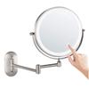 8'' Bathroom Mirror Wall Mounted Upgrade Auto Off Led Makeup Mirror Shaving Mirror with 1X/10X Magnification 360 Deg Swivel Powered by 4 X AAA Batteries Nickel view 1
