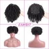 5.7x6.7 inch Dreadlock Wigs Natural Fashion Heat Resistant Synthetic Fiber Short Hair Topper for Woman For Hair Loss (Gray) view 4