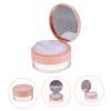 balacoo Portable Pink Loose Powder Container Mirror and Powder Puff Refillable Makeup Case for Daily Use Double Design to Prevent Leakage view 4