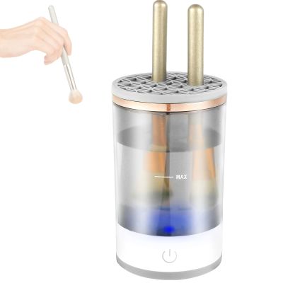HOTBEST Cosmetic Brush Cleaner, Electric Makeup Brush Cleaner, Makeup Brush Cleaner Machine, Auto Makeup Brush Cleaner, Portable USB Powered Fit for All Size Makeup Brush