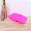 balacoo Silicone Brush Cleaning Pad Durable Makeup Brush Scrubber for Easy Cleaning Portable Design Rosy Color view 2