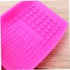 balacoo Silicone Brush Cleaning Pad Durable Makeup Brush Scrubber for Easy Cleaning Portable Design Rosy Color view 3