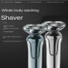 Men's Electric Shaver, Waterproof Electric Shaver, Men's Beard Trimmer, Rechargeable Smart Floating Shaver (Black) view 2