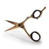 Facial Hair Scissors for Men | Titanium Series | Mustache & Beard Trimming Scissors | 5.5 inches l Sharp & Precise Grooming | Razor Edge Barber Scissor (RIGHT HANDED - titanium bronze) view 1