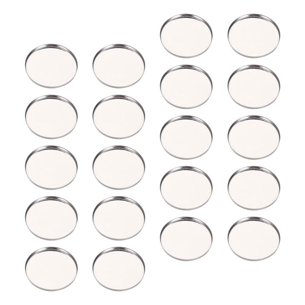 Angoily Metal Eyeshadow Storage Box 50pcs Empty Makeup Pans Circle Magnetic Palette