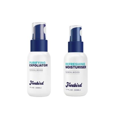 Freebird Scalp Exfoliator and Scalp Moisturizer - 30mL Purifying Exfoliator and 50mL Hydrating Lotion, Soothes & Prepares Skin, Anti-Pore Clogging, Non-Greasy Formula, Ideal for Bald Men and Women
